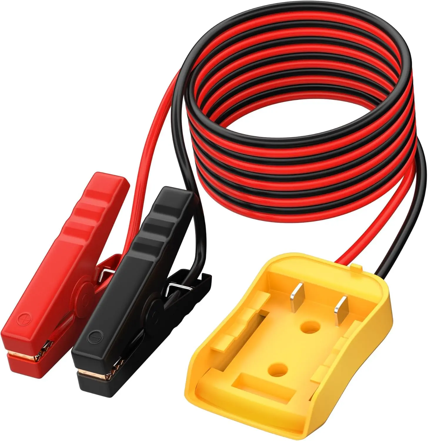 Jumper Cable Clamps for De walt 20V Battery, 12AWG 6FT Portable Battery Jumper Starter Automotive Booster Cables Power for Car Jump Starting Using Tool