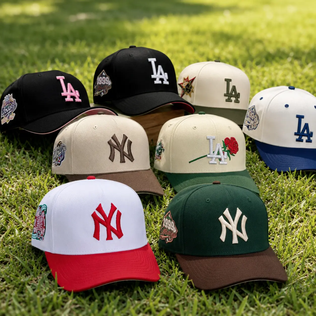 New Era MLB NY Yankees LA Dodgers Baseball Hat – Adjustable 9FORTY 9FIFTY 59FIFTY Snapback Cap for Men & Women, Premium Embroidered Team Logo, Curved Brim Baseball Cap, Streetwear Fashion, Hip Hop Urban Style, Casual Everyday Wear