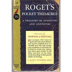 USED-Roget's Pocket Thesaurus: A Treasury of Synonyms and Antonyms (A Handy Reference Book, C13) by Mawson B Whiting (Paperback)