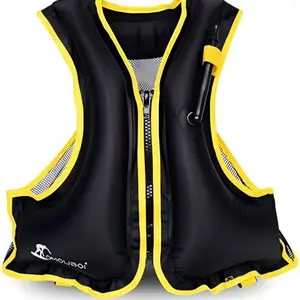 Inflatable Life Jacket for Adults, Durable PVC/nylon Material, Reusable,Inflatable Life Jacket、Portable Buoyancy Vest、OMOUBOI Life Vest、Swim Aid Vest。 Ideal for Swimming, Surfing, Kayaking, Fishing, Water Sports