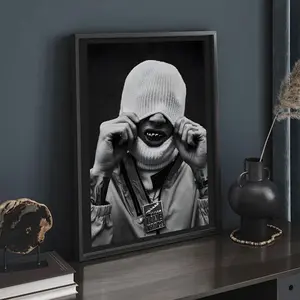 Unframed Hip Hop Rapper Goat Printing Painting, Modern Style Artistic Wall Art Poster, Wall Art Decor for Home Living Room Bedroom Office, Photo