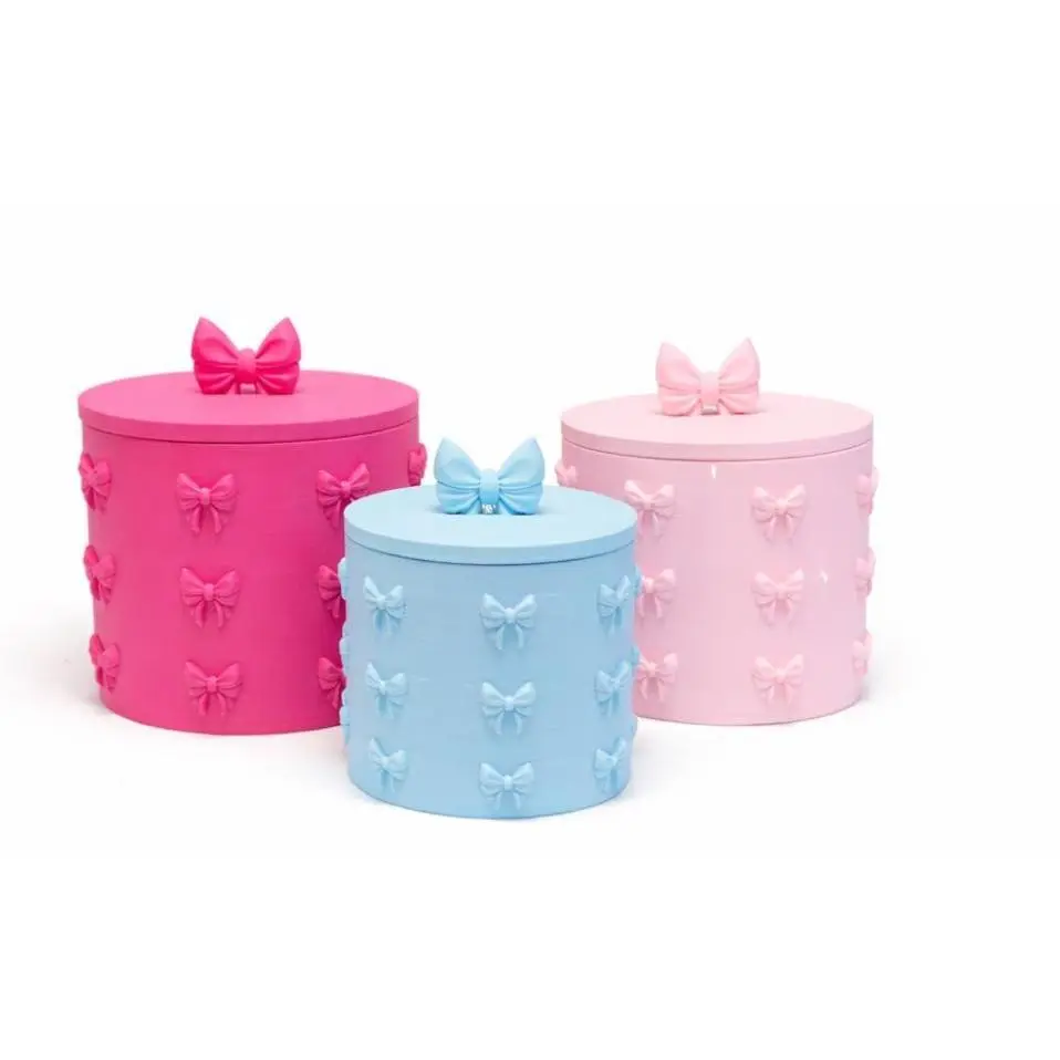 Bow Container Set - Kitchen Sink Organiser, Home Improvement Storage Boxes with Decor & Gift Potential
