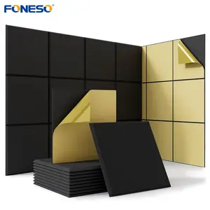 18 Pack Self Adhesive Acoustic Foam, 12"x12" Soundproofing Acoustic Foam Sound Proofing Panel Noise Insulation Wall Foam Tiles, DIY Drawing Pin,  - Soundproofing Wall Tiles - Noise Cancel