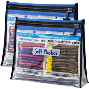 Storage Bags 2 Pack, Soft Plastic  Storage, Dive Rated Zippers, Submersion Proof to 10  for Fishing Lure Bags for  or Kayaks