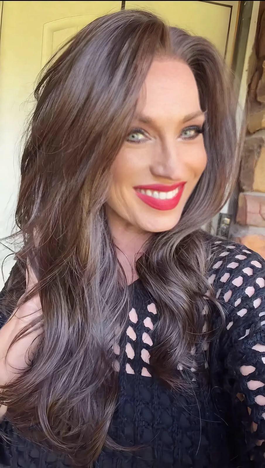 Iris - MaxFull Dimensional Espresso Mocha Wig | Ultimate Brunette Melt Wavy, 20 inches, 13×5 Skin-Melt Transparent Lace Front, Free Part, Built-In Faux Scalp, Natural Looking Wig
