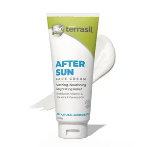 Terrasil After Sun Care Lotion with Aloe Vera, Shea Butter, Coconut Oil, & Vitamin E,(3 oz) Tropical Scent