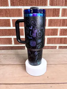 Engraved Halloween Tumbler - Perfect for Hot and Cold Beverages - Drinkware, Bottle