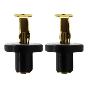 MARINE CITY 2 Pcs Brass Snap Lock Baitwell Plugs 3/4 Inch Brass and 304 Stainless Steel Strong Durable Drain Plug for Boats Yachts Kayaks and Marines