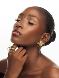 The Halo Spiral Earring & Ring Set | Unique African Jewelry Set
