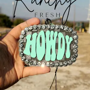 checkered howdy Car Freshie Handmade Aroma Beads for Car Bathroom Closets & Campers Luxury Scent Adventure Decorative Functional Car Fragrance