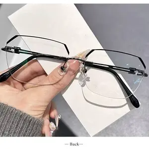 Fashionable Modern Minimalist Frameless Reading Glasses, Lightweight Metal Frame, for Work, Gaming & Daily Use Fashionable Modern Minimalist Frameless Reading Glasses, Lightweight Metal Frame, for Work, Gaming & Daily Use