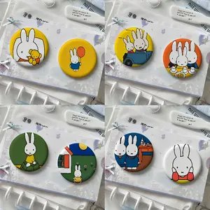 Cartoon-M-Miffys-Rabbit Badges Button PinsBrooch Creative Funny Quotes Badge Clothes Backpack Jewelry Gift For Kids Friends