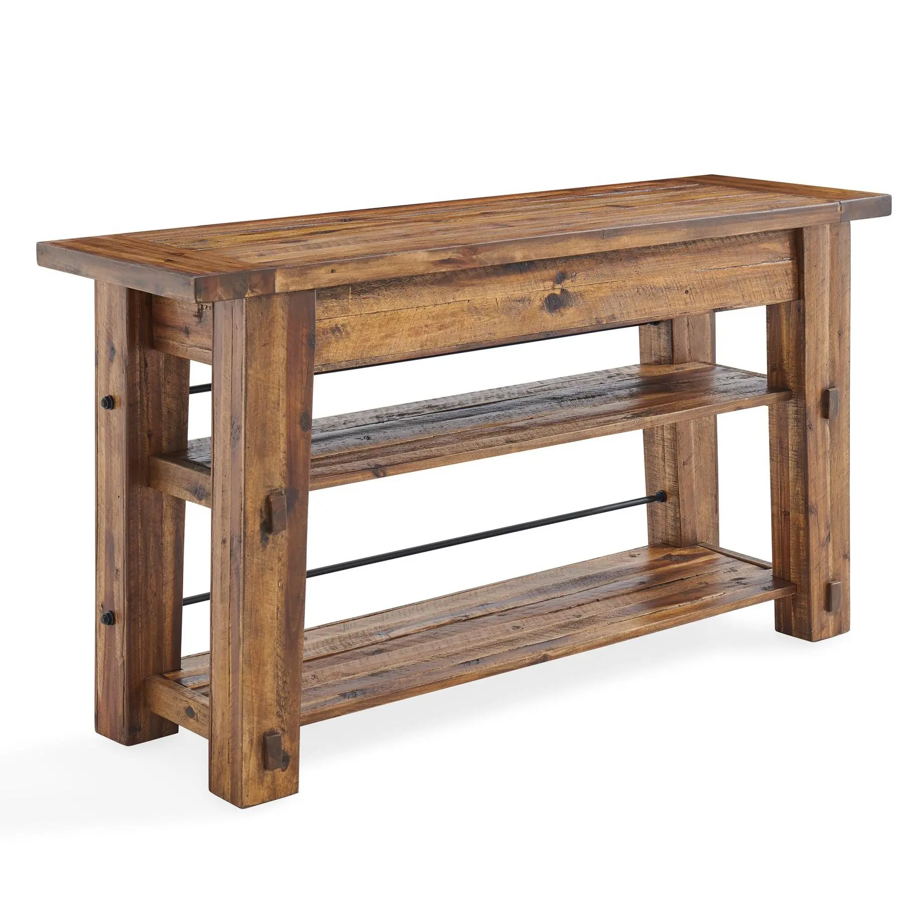 Alaterre Furniture Durango Console Table with Two Shelves