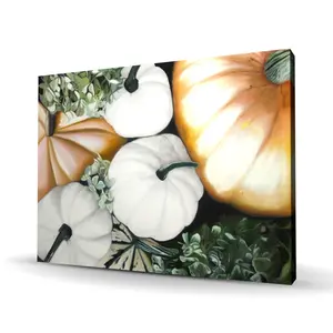 360 Stand High-Def Pumpkin Motif Fall Artistic Photo Print (36x48 in.) - Food Green Artwork, Home Decor, Autumn Wall Art Gift, Decoration, Unframed Wall Art