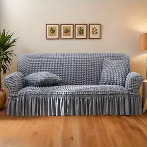 Elastic 1-4 Seater Sofa Cover, Pure Color Non-slip Dust-proof Slipcover for Living Room & Outdoor, All Seasons Universal Sofa Protector