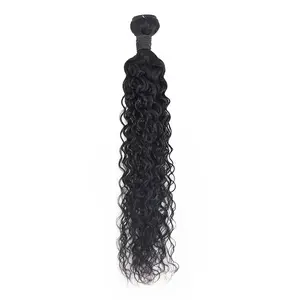 FDX HAIR Luxury Salon Quality Human Hair 1 Bundle or 2 Bundles Water Wave Nature Black 10-32 Inch Virgin Glossy Hairbundles No Shedding