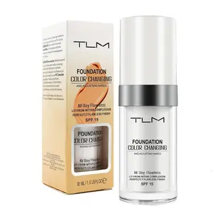 TLM Color Changing Liquid Foundation BB Cream with SPF15 Moisturizing Makeup Base Concealer for All Skin Tones 30ml