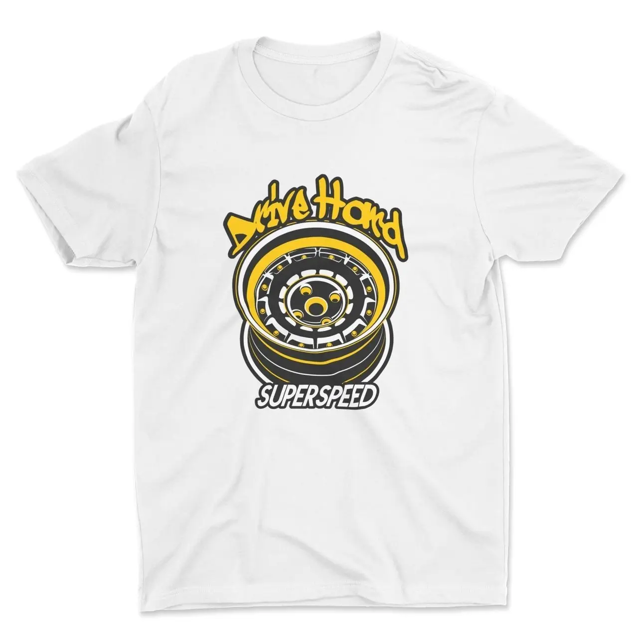 Drive Hard T-Shirt Cotton Streetwear Tee for Car Enthusiasts