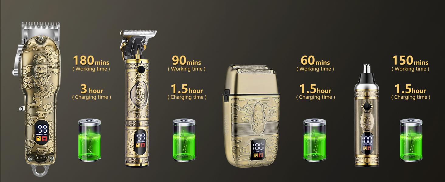 Hair Clippers for Men,T-Blade Trimmer,Nose Hair Trimmer,Hair Shaver Set,Clippers for Men Professional,Clippers for Hair Cutting,Electric Razor for Men, LCD Display