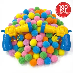 SmartWell Cat Toy Gun Launcher With 100 Pcs Silent Soft Plush Balls Interactive Fetch Training Toys For Indoor Cats Kittens Exercise Boredom Relief Furniture Safe Quiet Playtime For Pet Owners