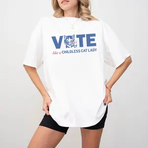 VOTE Like a Childless Cat Lady shirt, Kameowla Brat Shirts, Childless Cat Lady Shirt, Equal Rights, Election 2024 Shirt, Kamala Rally Tee