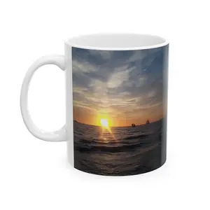 Florida Sunset Beach Horizon Ceramic Mug Coffee Cup (11oz/15oz)