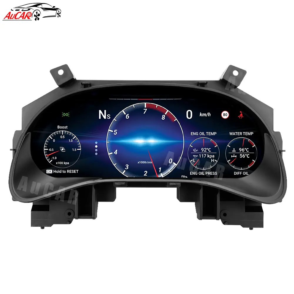 AUCAR Android 12.1" Linux Digital Cluster Dashboard Unit, Smart Speedometer with Digital Display, Wireless CarPlay, GPS Navigation for Infiniti G37 2007-2013