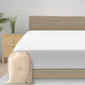 XL Fitted Sheet - 1000 Thread Count Extra Long  XL Sheets, Soft & Breathable with 16" Deep Pocket,  Egyptian Cotton - White