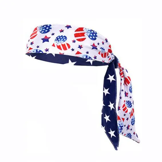 Color matching flag headband