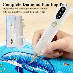 Electric Diamond Painting Pen Cordless Diamond Art Vacuum Pen Rechargeable with 2-stage Adjustable Suction Mode for Adults & Kids Complete Accessories