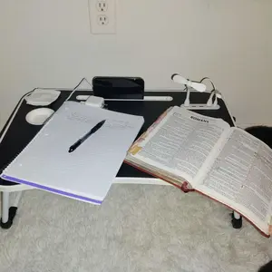 Portable Laptop Bed Table With Cup Holder Multifunctional Tray Holder Tablet Card Slot Stable Foldable Durable For Eating Reading Writing On Bed Sofa Or Floor