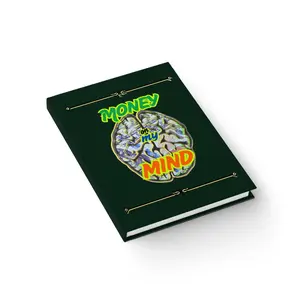 Money on My Mind Journal, Motivational Notebook, Personal Diary, Gifts for Students, Self-Improvement Journal, Green Writing Pad