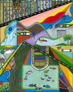 American Eagle 12"x15" Original Artwork - Created 2017 / Color Pencil & Acrylic Paint on Bristol Paper