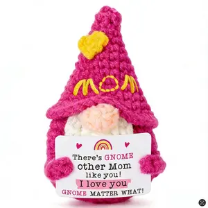 1pc mom Gifts for Mothers Day - Funny Mother's Day Birthday Easter Basket Gnome Gift for Mom from Daughter Son, Cute Crochet Gnome, Crochet Figure