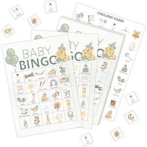 Winnie Baby Shower Games for Baby Shower Decoration, Pooh Bingo Cards for 30 Players Kids Birthday Reveal Party Games Favors Supplies Decorations Souvenirs Gifts
