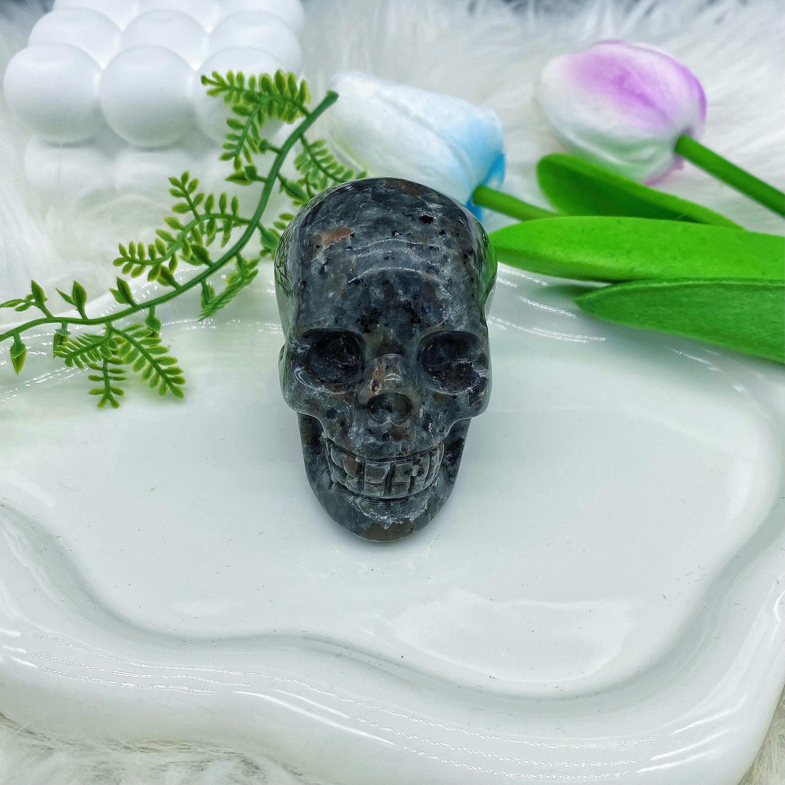 2pc Yooperlite skull  random semi-finished crystal