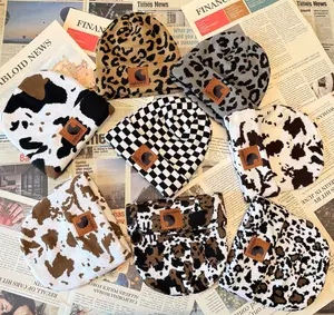 Leopard Print Knit Beanie Ultra-Soft Warm Stretchy for All-Day Comfort Trendy Design One-Size-Fits-All Fit All-Season Versatility Durable Lightweight Cozy Material