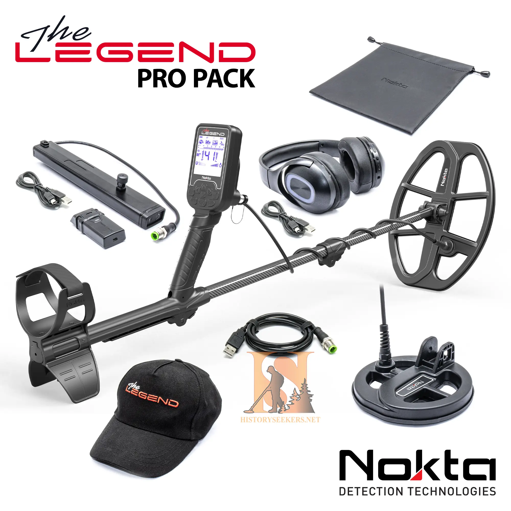 Nokta The Legend Pro Pack Waterproof Multi-Frequency Metal Detector with Two Coils (LG30 + LG15)