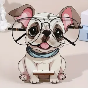 Cute wooden Baggle shaped glasses clip, Sunglasses holder clip, Glasses Holder, designed in white, brown, suitable for reading and glasses storage. It is a gift for men and women, glasses display stand, and office desk decoration