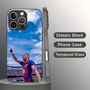 IPhone 17 Promax Raphinha pattern phone case Phone Case Tempered Glass Anti Drop, Anti Sweat Suitable for iPhone 16 15 14 13 12 11 XS Phone Protection Case football Protective Cellphone