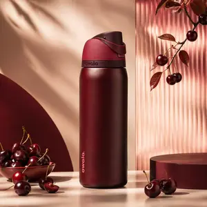 Owala Black Chery 32oz FreeSip Water Bottle Holiday Edition, BFA Free, Stainless Steel FreeSip Water Bottle NEW