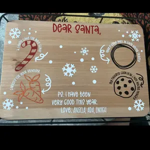 Santa’s Snacktime Wood Board - Personalized
