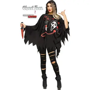 Ghost Face Hooded Poncho