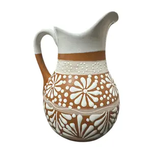 Clay Pitcher w/ Cups Set