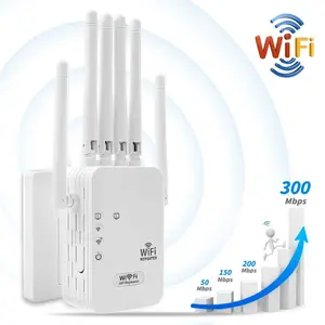 WiFi Range Extender 2026 6-Antenna Strong Signal, 300Mbps High Speed, 2.4GHz WiFi Booster, Repeater/AP Mode, Ideal for Home Studios, Remote Workspaces