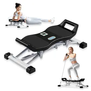 Foldable Home Ski Trainer with Digital Display & Adjustable Resistance Compact Multifunctional Equipment for Leg & Glute Shaping