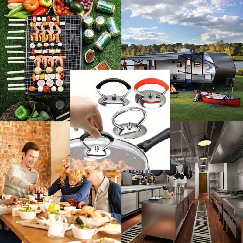 2pcs Stainless Steel Pot Lid Handle Set with Silicone Heat-Resistant Grip and Installation Screws - Cookware Replacement Top Handle, Durable Pot Lid Accessories for Kitchen Cooking Equipment 2pcs Stainless Steel Pot Lid Handle Set with Silicone Heat-Resistant Grip and Installation Screws - Cookware Replacement Top Handle, Durable Pot Lid Accessories for Kitchen Cooking Equipment