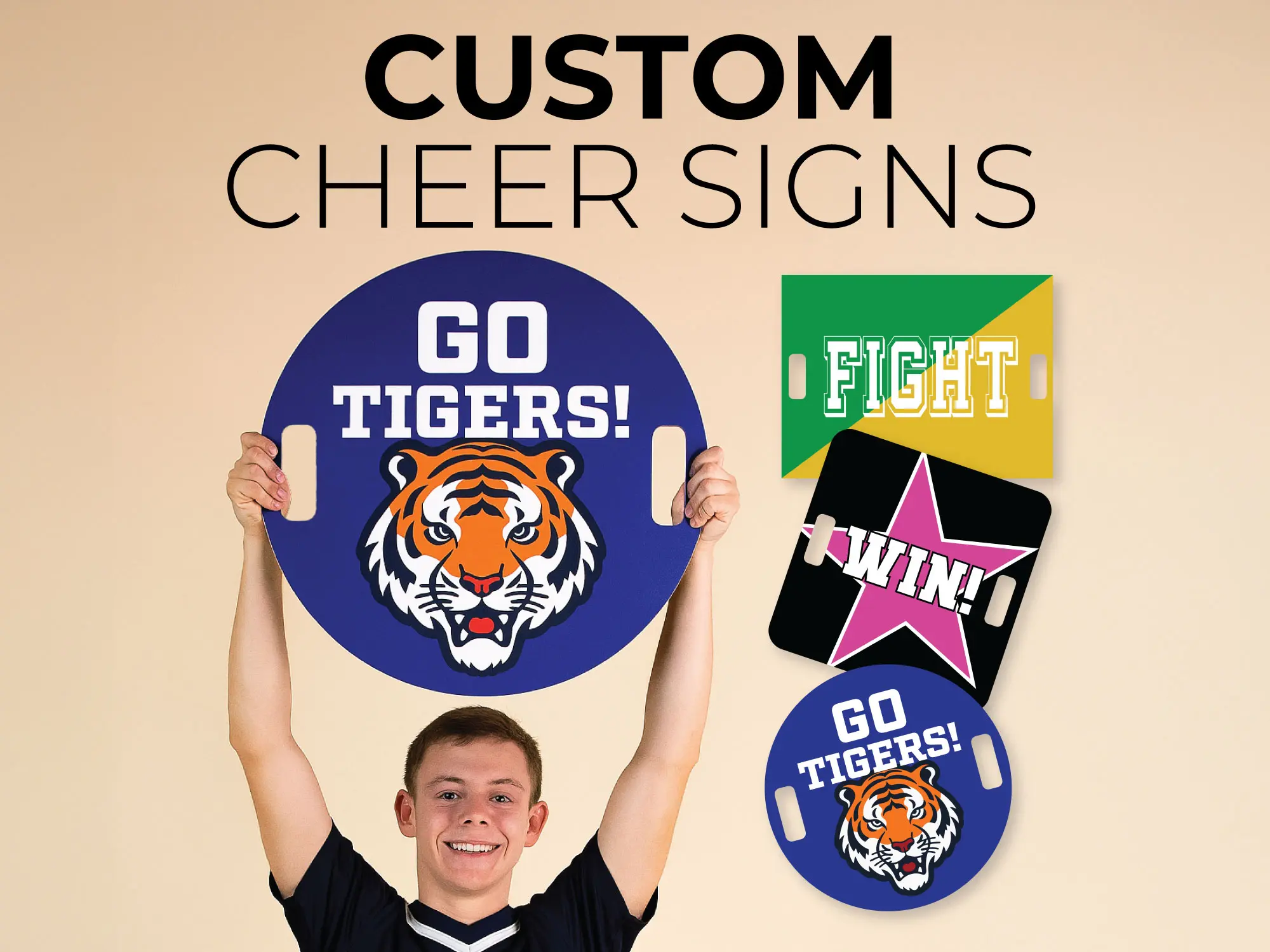 Personalized Weatherproof Cheer Sign: Custom Team Spirit Display for Games, Rallies & Competitions