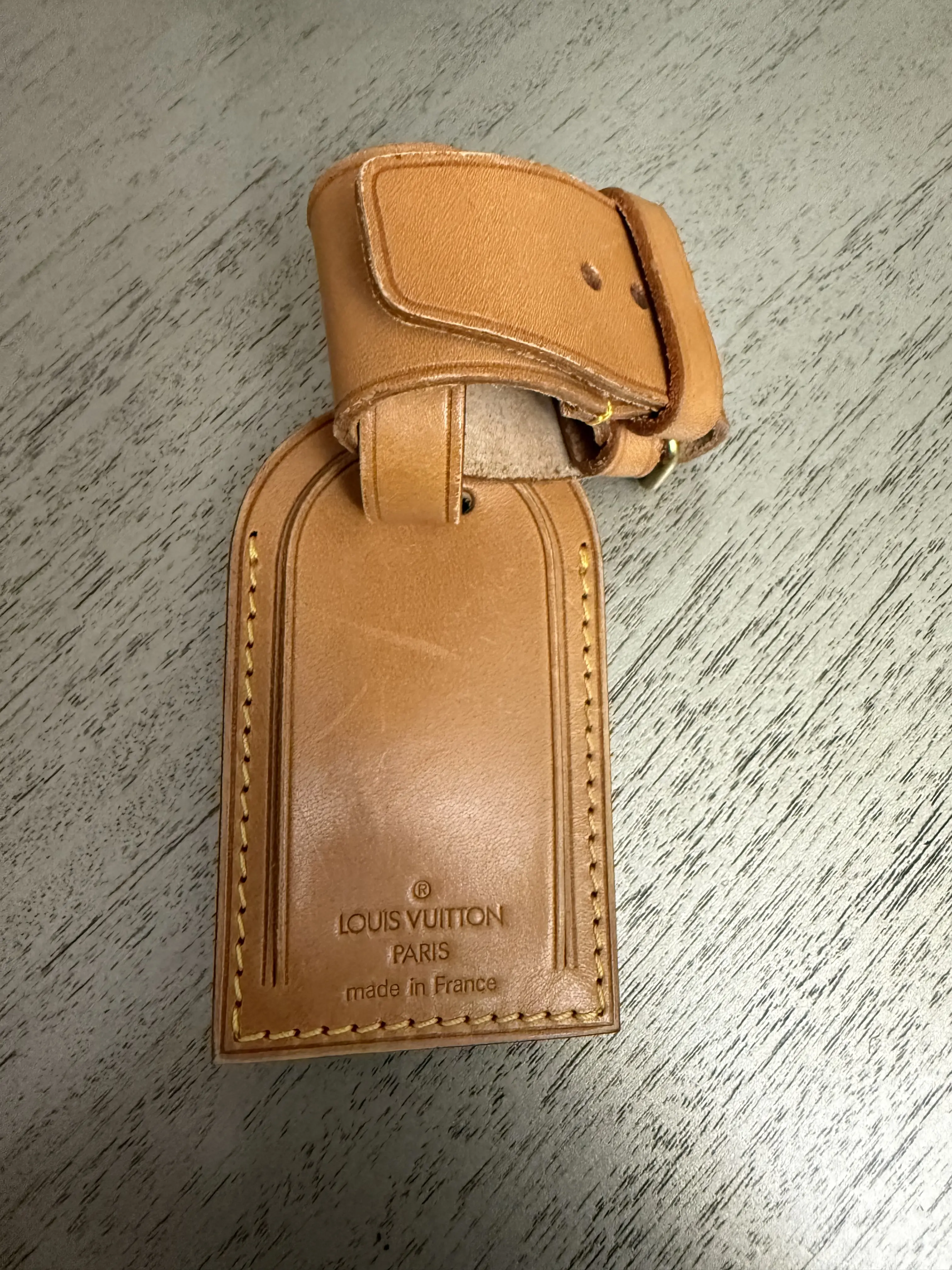 Pre-owned Louis Vuitton Leather Small Leather Goods Luggage Tag