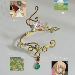 Howl’s Moving Castle Inspired Arm Cuff Handmade Fairy Floral Jewelry Howl Aesthetic Fairycore Arm Jewelry